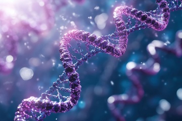 旋转的基因链条