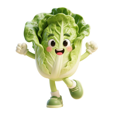 卡通拟人化蔬菜创意插图