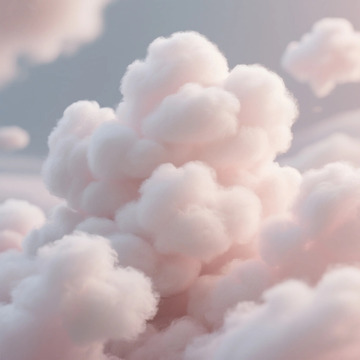 梦幻粉色云朵特写摄影