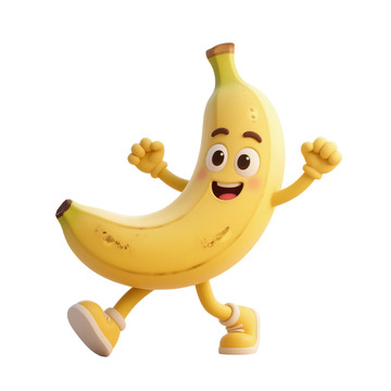 卡通趣味香蕉形象设计素材