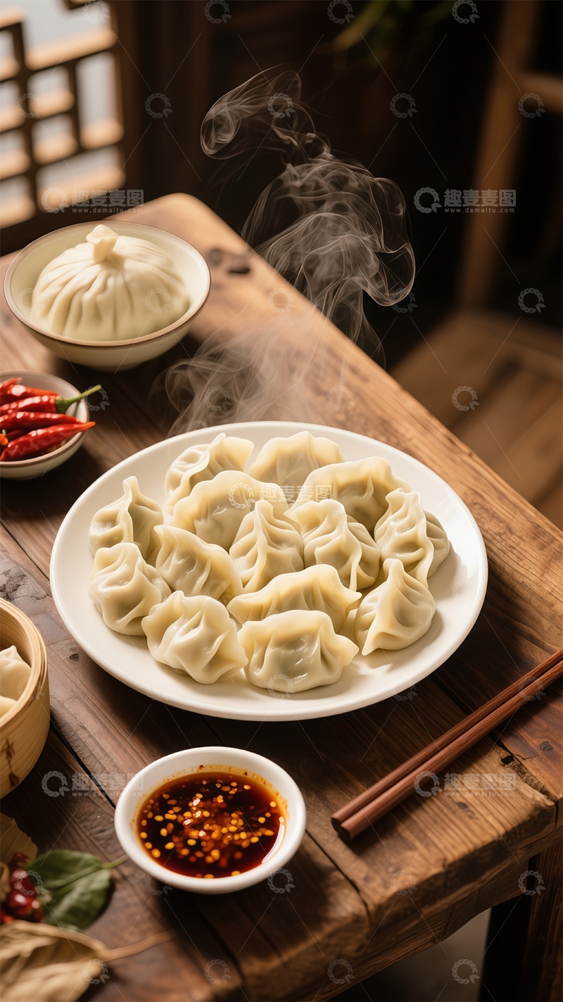 高清大图下载【趣麦麦图】中式美食饺子餐饮摄影