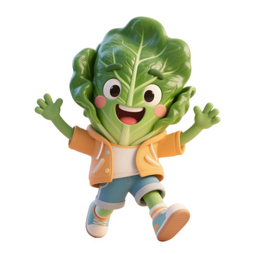 卡通蔬菜玩偶形象设计素材