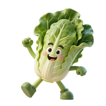 卡通风格蔬菜拟人形象设计素材