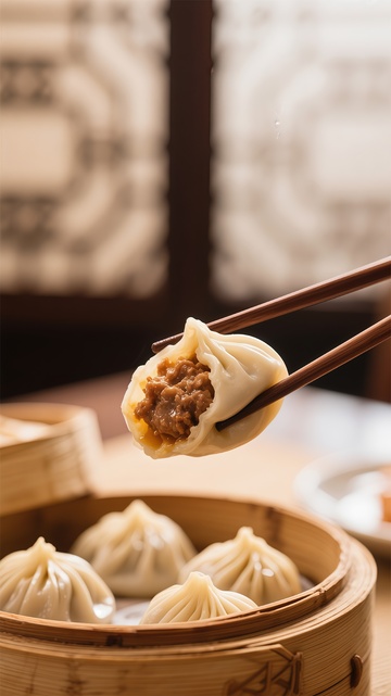 小笼包美食摄影图片