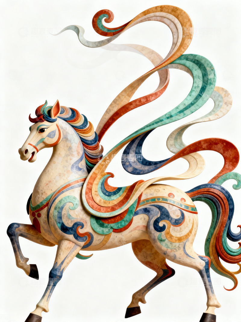 高清大图下载【趣麦麦图】中国传统生肖马