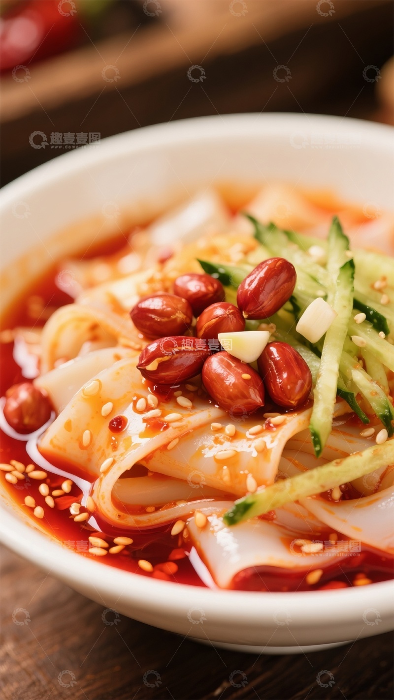 高清大图下载【趣麦麦图】红油凉皮美食摄影图片