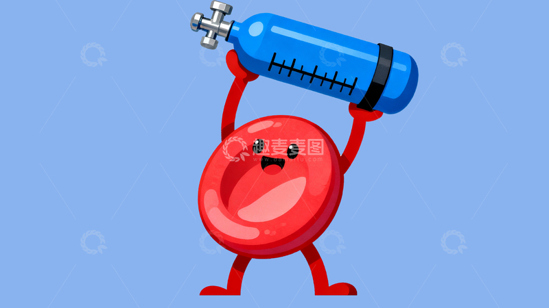 源文件下载【趣麦麦图】-扛着氧气瓶的红细胞7