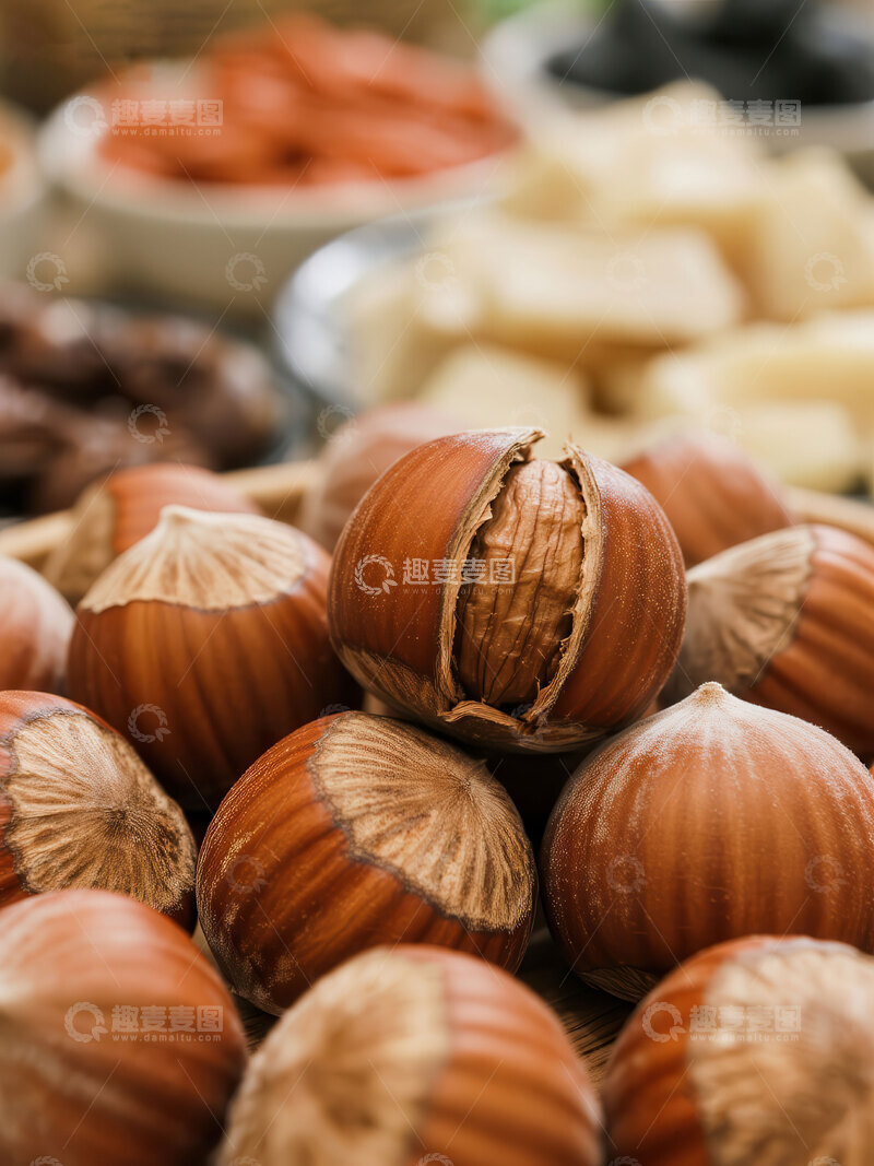 高清大图下载【趣麦麦图】榛子  圆润  健脑   