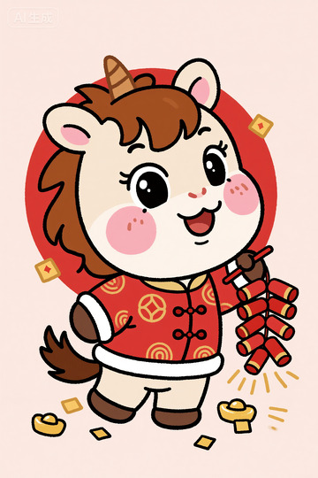 马年春节主题小马3