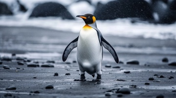 南极冰川上的企鹅