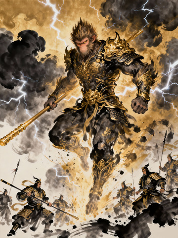 水墨风格魔化孙悟空2