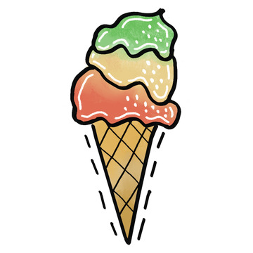 冰淇淋卡通简笔画