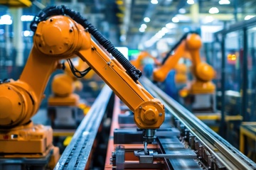 工厂里的机械臂