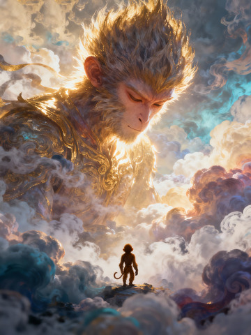 玄幻风格悟空大圣与小猴2