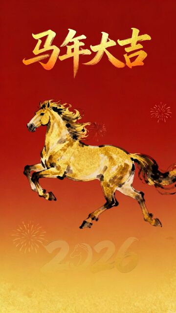 马年大吉海报