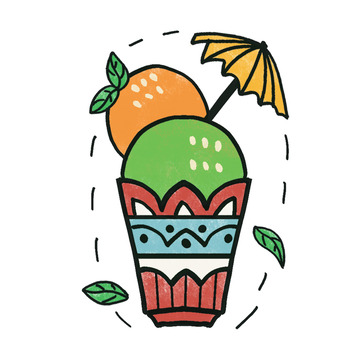 卡通风冰淇淋设计素材