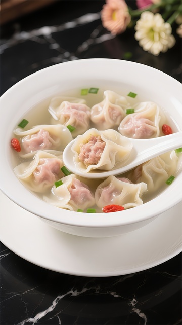 清汤馄饨美食摄影餐饮