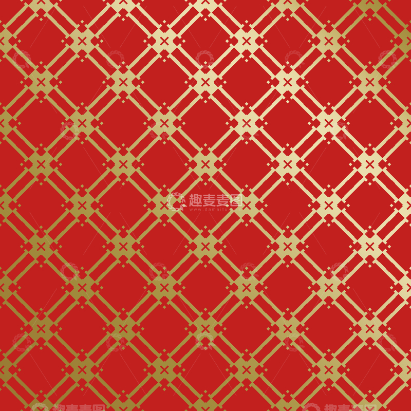 源文件下载【趣麦麦图】-红金中式喜庆花纹背景322
