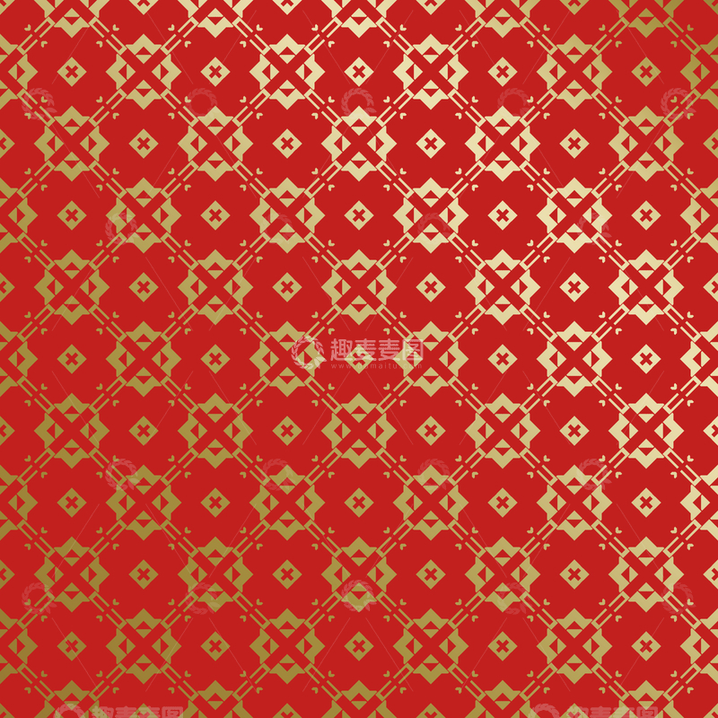 源文件下载【趣麦麦图】-红金中式喜庆花纹背景316