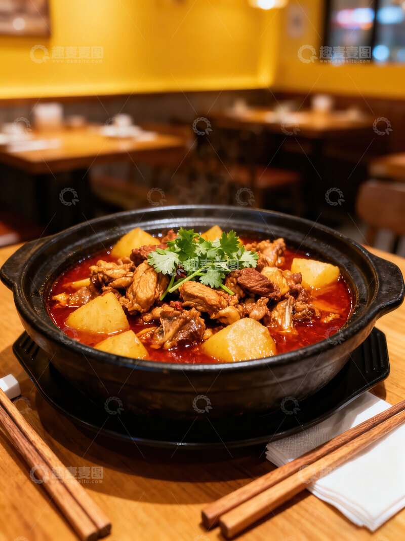 高清大图下载【趣麦麦图】大盘鸡  土鸡  色重