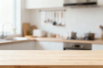 木质台面厨房背景