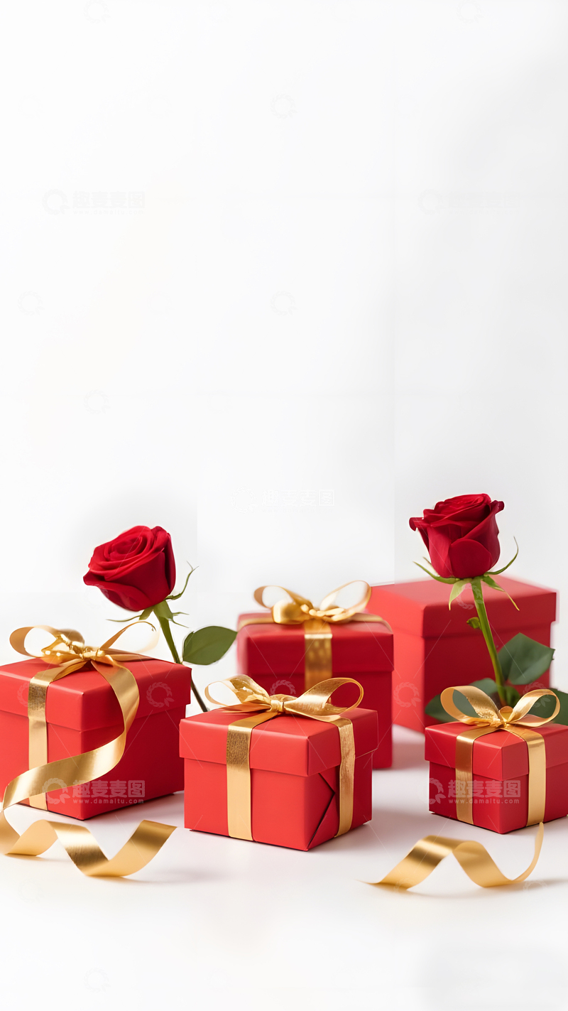 高清大图下载【趣麦麦图】-浪漫礼品红玫瑰礼盒