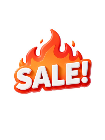 火焰折扣促销标志设计