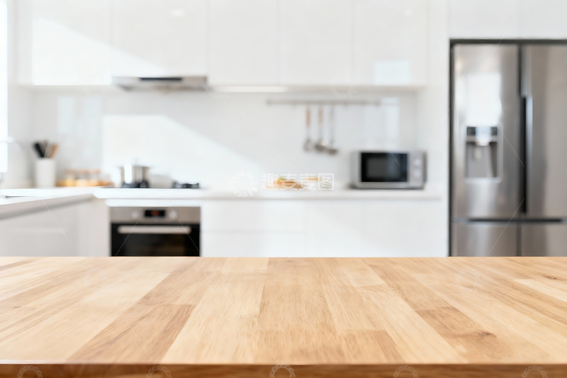 高清大图下载【趣麦麦图】厨房木台蔬菜锅具餐饮素材