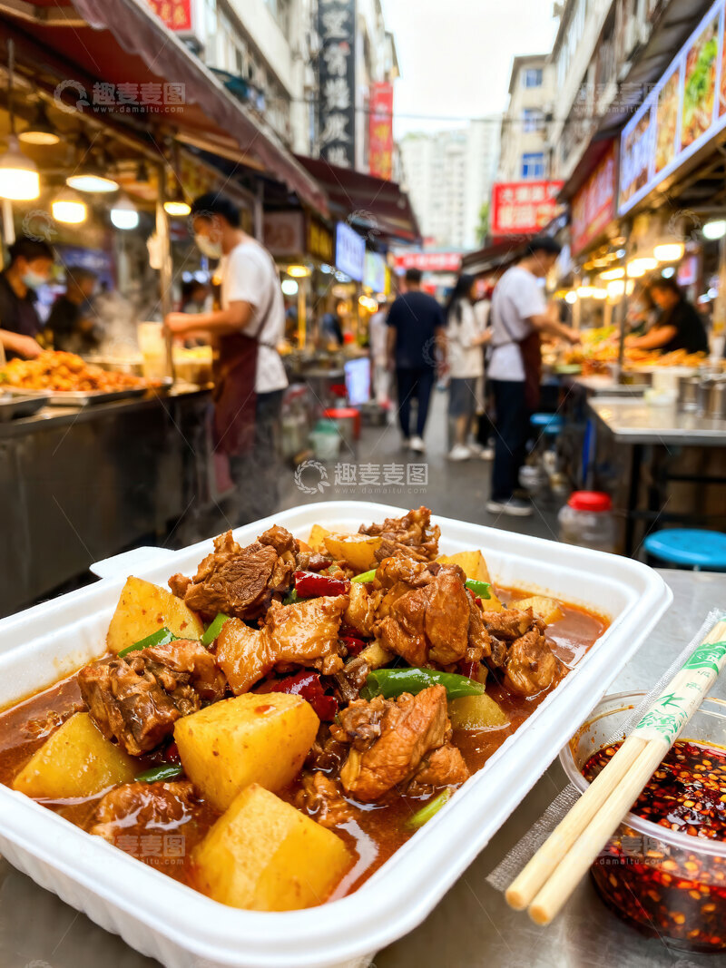 高清大图下载【趣麦麦图】大盘鸡  土鸡  过瘾 