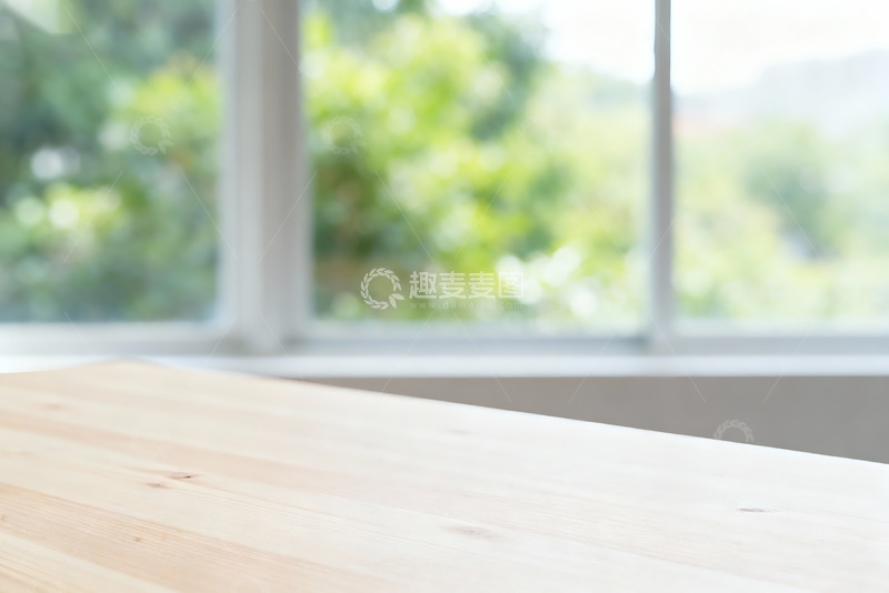 高清大图下载【趣麦麦图】窗台木台绿植背景设计素材2