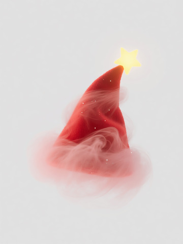 飘逸柔雾圣诞帽