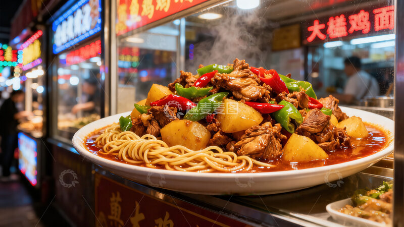 高清大图下载【趣麦麦图】大盘鸡  土鸡  江湖
