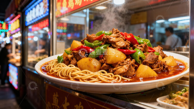高清大图下载【趣麦麦图】大盘鸡  土鸡  下饭