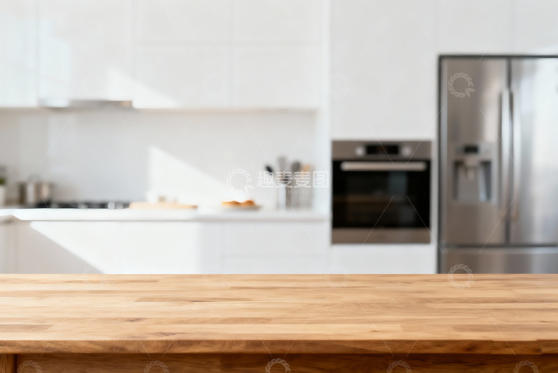 高清大图下载【趣麦麦图】厨房木台蔬菜锅具餐饮素材1