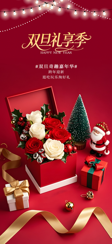 双旦喜庆礼品海报