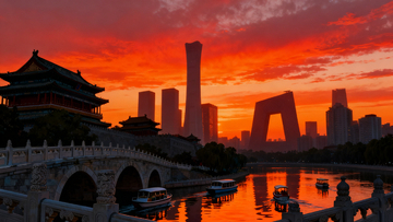 古今交融城市风光