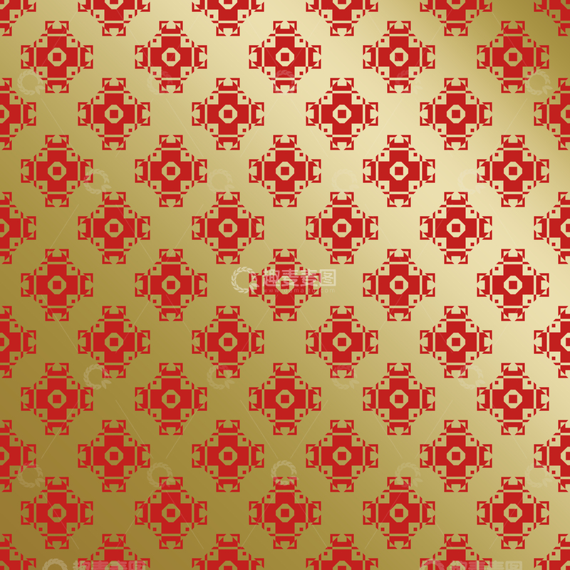 源文件下载【趣麦麦图】红金中式喜庆花纹背景348