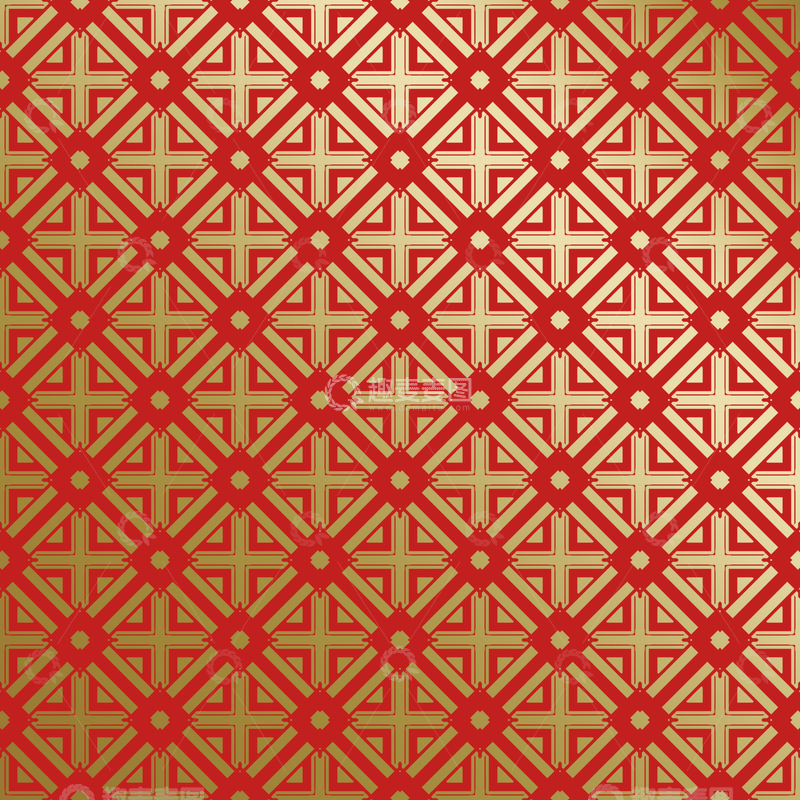 源文件下载【趣麦麦图】-红金中式喜庆花纹背景337