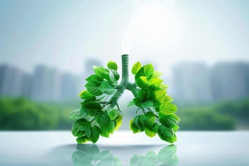 树叶组成的绿肺