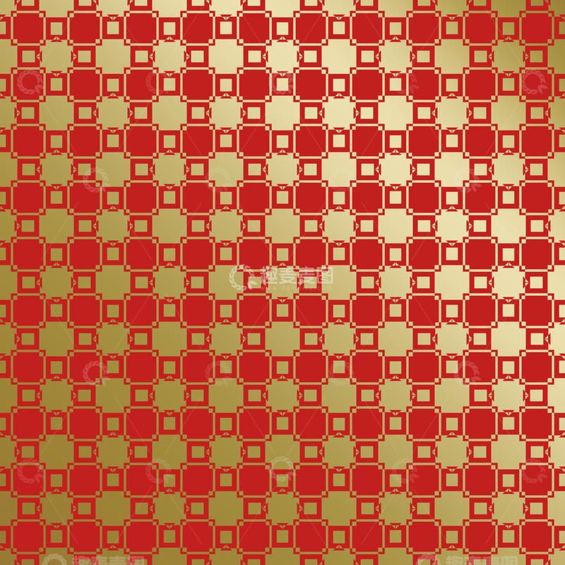 源文件下载【趣麦麦图】红金中式喜庆花纹背景343