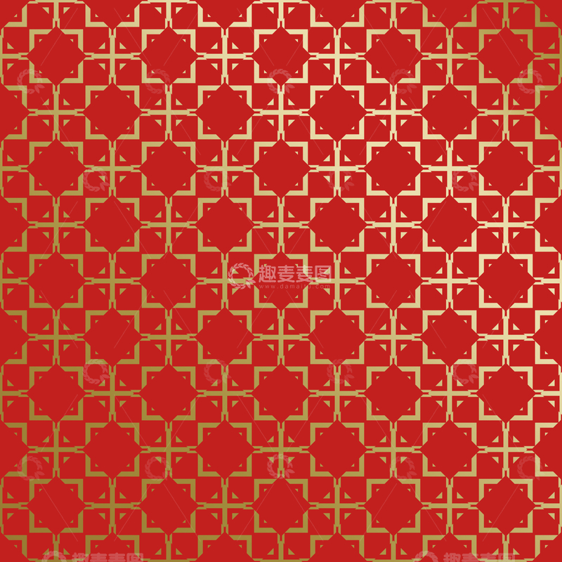 源文件下载【趣麦麦图】-红金中式喜庆花纹背景350