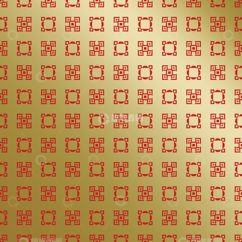 源文件下载【趣麦麦图】红金中式喜庆花纹背景360