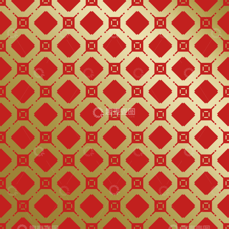 源文件下载【趣麦麦图】红金中式喜庆花纹背景333