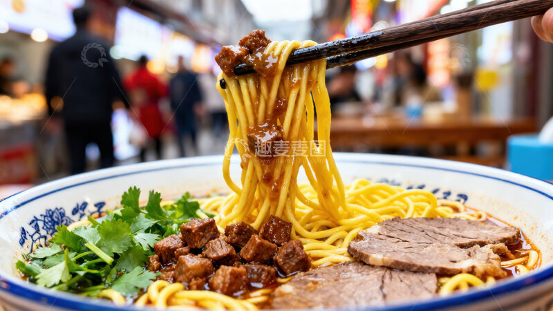 高清大图下载【趣麦麦图】拉面  筋道  暖胃