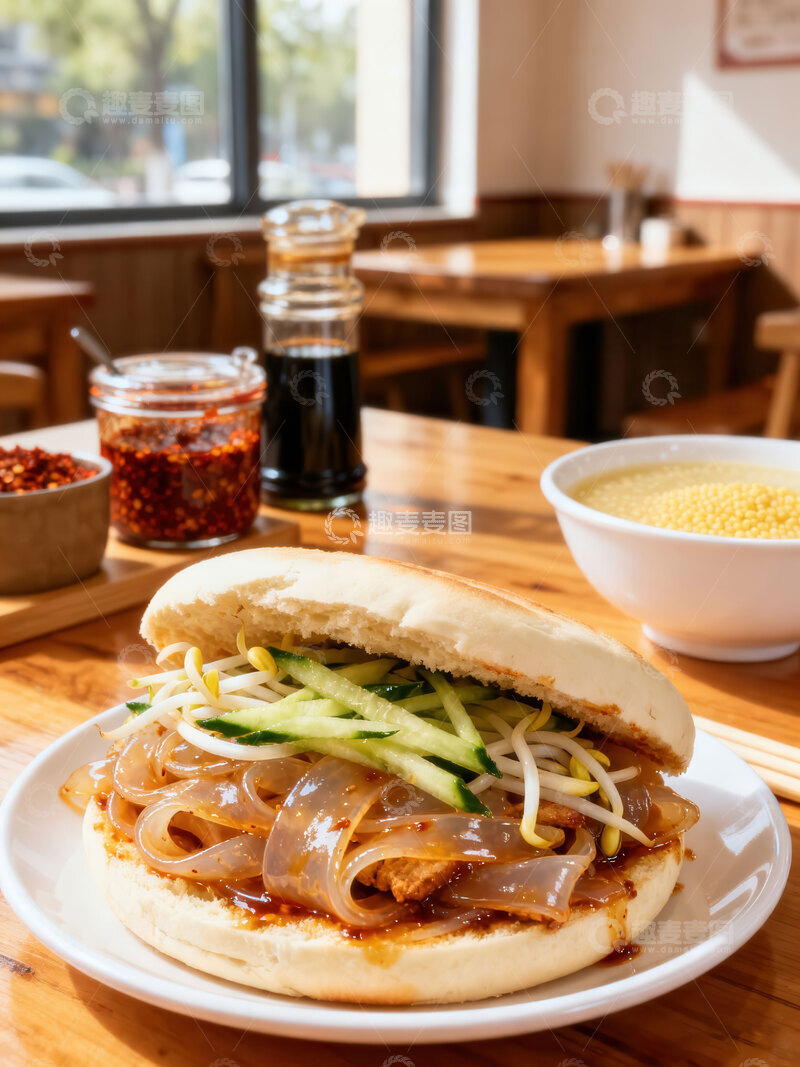 高清大图下载【趣麦麦图】粉夹馍  滑弹  开胃  