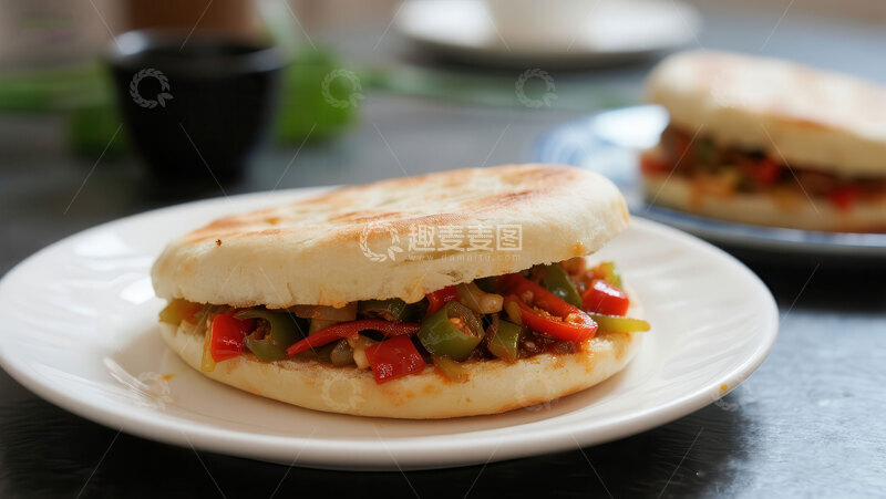 高清大图下载【趣麦麦图】夹馍  生猛  解馋  