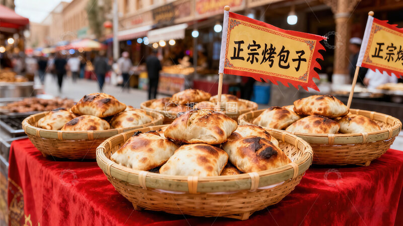 高清大图下载【趣麦麦图】烤包子  金黄  过瘾