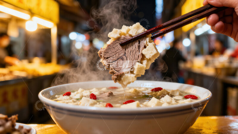 高清大图下载【趣麦麦图】泡馍  绵密  精致 