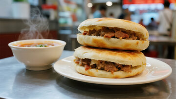 夹馍  酥脆  入味 