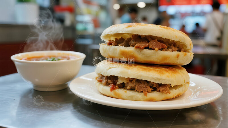 高清大图下载【趣麦麦图】夹馍  酥脆  入味 